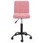 Pink velvet swivel dining chair by , dining chairs - Ref: Foro24-3087601, Price: 92,79 €, Discount: %