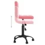 Drehbarer rosa Samt-Esszimmerstuhl von , Essstühle - Ref: Foro24-3087601, Preis: 92,47 €, Rabatt: %