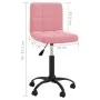 Drehbarer rosa Samt-Esszimmerstuhl von , Essstühle - Ref: Foro24-3087601, Preis: 92,47 €, Rabatt: %