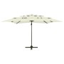 4-stufiger Sonnenschirm mit sandfarbenem Aluminiummast 250x250 cm von vidaXL, Sonnenschirme - Ref: Foro24-313820, Preis: 196,...