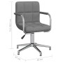 Light gray fabric swivel dining chair by , dining chairs - Ref: Foro24-3088062, Price: 105,74 €, Discount: %