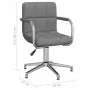 Light gray fabric swivel dining chair by , dining chairs - Ref: Foro24-3088062, Price: 104,53 €, Discount: %