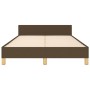 Bettgestell mit dunkelbraunem Stoffkopfteil 120x200cm von , Betten und Lattenroste - Ref: Foro24-3125206, Preis: 154,31 €, Ra...