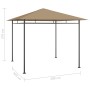 Taupegrauer Pavillon 3x3x2,7 m 180 g/m² von vidaXL, Zelte und Pavillons - Ref: Foro24-313919, Preis: 189,61 €, Rabatt: %