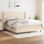 Box spring bed with cream-colored fabric mattress 160x200 cm by , Beds and slatted bases - Ref: Foro24-3131526, Price: 605,61...