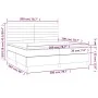 Box spring bed with LED lights, dark brown fabric mattress, 200x200 cm. by , Beds and slatted bases - Ref: Foro24-3134984, Pr...