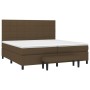Box spring bed with dark brown fabric mattress 200x200 cm by , Beds and slatted bases - Ref: Foro24-3136624, Price: 741,11 €,...