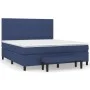 Box spring bed with blue fabric mattress 160x200 cm by , Beds and slatted bases - Ref: Foro24-3136611, Price: 593,20 €, Disco...