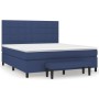 Cama box spring con colchón tela azul 160x200 cm de , Camas y somieres - Ref: Foro24-3136611, Precio: 572,96 €, Descuento: %