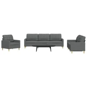 Dreiteiliges dunkelgraues Stoffsofaset von , Sofas - Ref: Foro24-3278288, Preis: 616,76 €, Rabatt: %