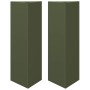 Jardineras triangulares 2 uds acero verde oliva 30x26x75 cm by , Pots and planters - Ref: Foro24-851150, Price: 72,85 €, Disc...