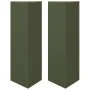 Jardineras triangulares 2 uds acero verde oliva 30x26x75 cm by , Pots and planters - Ref: Foro24-851150, Price: 83,02 €, Disc...