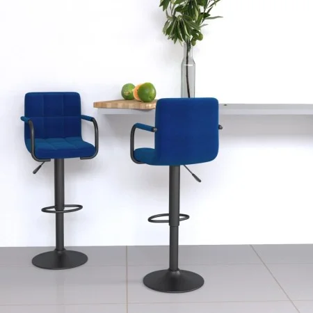 Kitchen stools 2 units blue fabric by , Kitchen stools - Ref: Foro24-334639, Price: 132,69 €, Discount: %