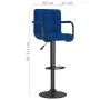 Kitchen stools 2 units blue fabric by , Kitchen stools - Ref: Foro24-334639, Price: 132,69 €, Discount: %
