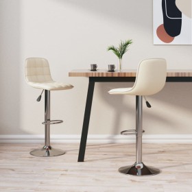 Kitchen stools 2 units cream fabric by , Kitchen stools - Ref: Foro24-333947, Price: 114,73 €, Discount: %