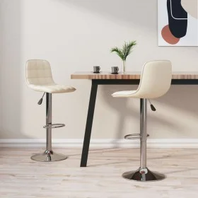 Kitchen stools 2 units cream fabric by , Kitchen stools - Ref: Foro24-333947, Price: 115,05 €, Discount: %