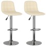 Taburetes de cocina 2 unidades tela crema de , Taburetes de cocina - Ref: Foro24-333947, Precio: 132,42 €, Descuento: %
