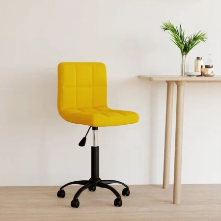 Mustard yellow velvet swivel office chair by , Office chairs - Ref: Foro24-334363, Price: 75,65 €, Discount: %