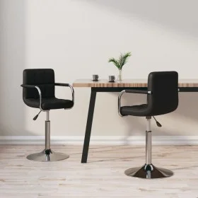 Swivel dining chairs 2 units black synthetic leather by , dining chairs - Ref: Foro24-334574, Price: 125,97 €, Discount: %