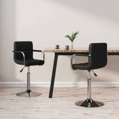 Drehbare Esszimmerstühle, 2 Stück, Kunstleder, Schwarz. von , Essstühle - Ref: Foro24-334574, Preis: 125,97 €, Rabatt: %