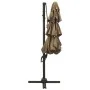 Sombrilla de 4 niveles con poste de aluminio gris taupe 3x3 m de vidaXL, Sombrillas - Ref: Foro24-313831, Precio: 193,04 €, D...