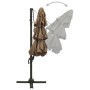 Sombrilla de 4 niveles con poste de aluminio gris taupe 3x3 m de vidaXL, Sombrillas - Ref: Foro24-313831, Precio: 198,05 €, D...