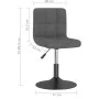 Dunkelgraues Samt-Drehstuhles für Esszimmer von , Essstühle - Ref: Foro24-3087504, Preis: 90,18 €, Rabatt: %