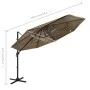 Sombrilla de 4 niveles con poste de aluminio gris taupe 3x3 m de vidaXL, Sombrillas - Ref: Foro24-313831, Precio: 193,04 €, D...