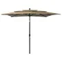 3-level umbrella with a taupe grey aluminum pole 2.5x2.5 m by vidaXL, Umbrellas - Ref: Foro24-313839, Price: 80,63 €, Discoun...