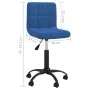 Drehbarer Esszimmerstuhl aus blauem Samt von , Essstühle - Ref: Foro24-3087600, Preis: 100,01 €, Rabatt: %