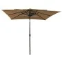 3-level umbrella with a taupe grey aluminum pole 2.5x2.5 m by vidaXL, Umbrellas - Ref: Foro24-313839, Price: 80,63 €, Discoun...