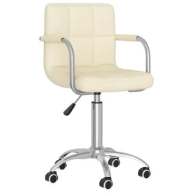 Cream-colored swivel dining chair in fabric by , dining chairs - Ref: Foro24-3087971, Price: 89,42 €, Discount: %