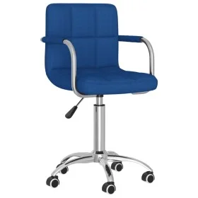 Silla de comedor giratoria tela azul de , Sillas de comedor - Ref: Foro24-3087973, Precio: 82,15 €, Descuento: %