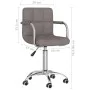 Drehbarer Esszimmerstuhl aus grauem Mottostoff von , Essstühle - Ref: Foro24-3087978, Preis: 92,38 €, Rabatt: %