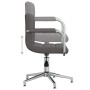 Drehbarer Esszimmerstuhl aus dunkelgrauem Stoff von , Essstühle - Ref: Foro24-3088063, Preis: 105,85 €, Rabatt: %
