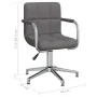 Drehbarer Esszimmerstuhl aus dunkelgrauem Stoff von , Essstühle - Ref: Foro24-3088063, Preis: 105,54 €, Rabatt: %
