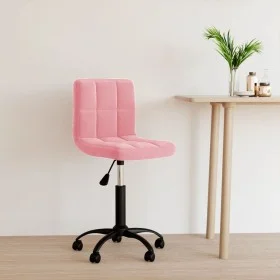 Drehbarer rosa Samtbürostuhl von , Bürostühle - Ref: Foro24-334361, Preis: 91,96 €, Rabatt: %