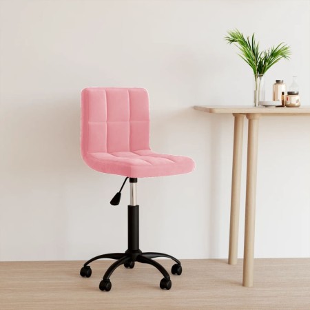 Drehbarer rosa Samtbürostuhl von , Bürostühle - Ref: Foro24-334361, Preis: 95,65 €, Rabatt: %