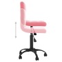 Drehbarer rosa Samtbürostuhl von , Bürostühle - Ref: Foro24-334361, Preis: 95,65 €, Rabatt: %