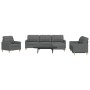 Sofagarnitur mit Fußhocker, 4-teilig, dunkelgraues Stoff von , Sofas - Ref: Foro24-3278296, Preis: 679,89 €, Rabatt: %