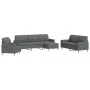 4-piece dark gray fabric sofa set with ottoman by , Sofas - Ref: Foro24-3278296, Price: 637,46 €, Discount: %