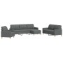 Sofagarnitur mit Fußhocker, 4-teilig, dunkelgraues Stoff von , Sofas - Ref: Foro24-3278296, Preis: 679,89 €, Rabatt: %
