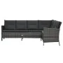4-piece garden furniture set with gray synthetic rattan cushions by , Garden sets - Ref: Foro24-48143, Price: 707,73 €, Disco...