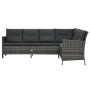 Gartenmöbel-Set 4-teilig mit grauen Polstern aus synthetischem Rattan von , Gartensets - Ref: Foro24-48143, Preis: 778,86 €, ...