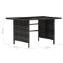 Gartenmöbel-Set 4-teilig mit grauen Polstern aus synthetischem Rattan von , Gartensets - Ref: Foro24-48143, Preis: 778,86 €, ...