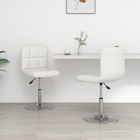 Dining chairs 2 units white synthetic leather by , dining chairs - Ref: Foro24-334179, Price: 122,91 €, Discount: %