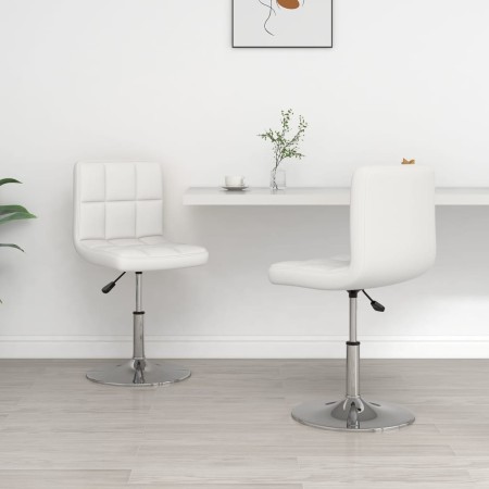 Dining chairs 2 units white synthetic leather by , dining chairs - Ref: Foro24-334179, Price: 122,91 €, Discount: %
