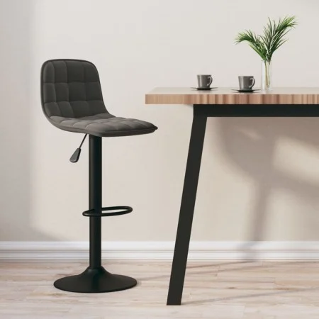 Dunkelgraues Samt-Küchenhocker von , Küchenhocker - Ref: Foro24-333981, Preis: 75,58 €, Rabatt: %