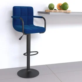 Taburete de cocina tela azul de , Taburetes de cocina - Ref: Foro24-334629, Precio: 77,51 €, Descuento: %