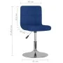 Blue fabric swivel dining chair by , dining chairs - Ref: Foro24-3087472, Price: 73,81 €, Discount: %